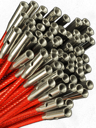 Chiaogoo Red Twist Cables - 22"