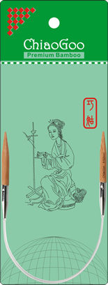 Chiaogoo Bamboo Fixed Circular Needles- 9"