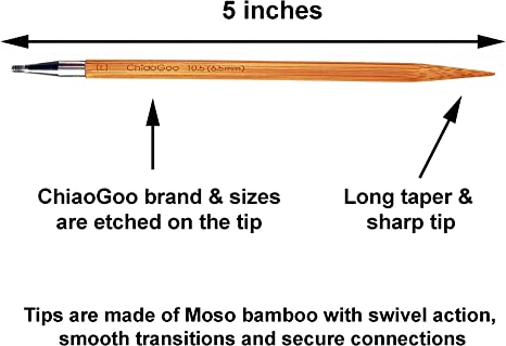 Chiaogoo 5" Spin Interchangeable Needle Sets