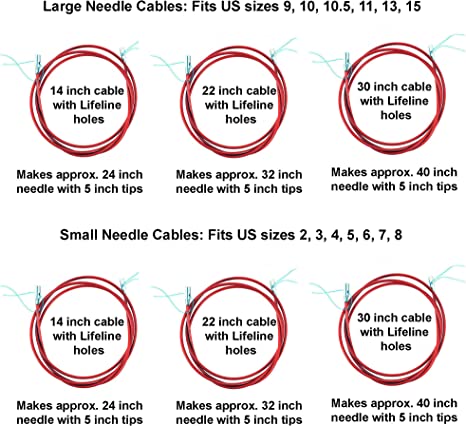 Chiaogoo 5" Twist Interchangeable Needle Sets