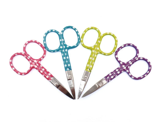 Bright Polka Dot Curved Scissors