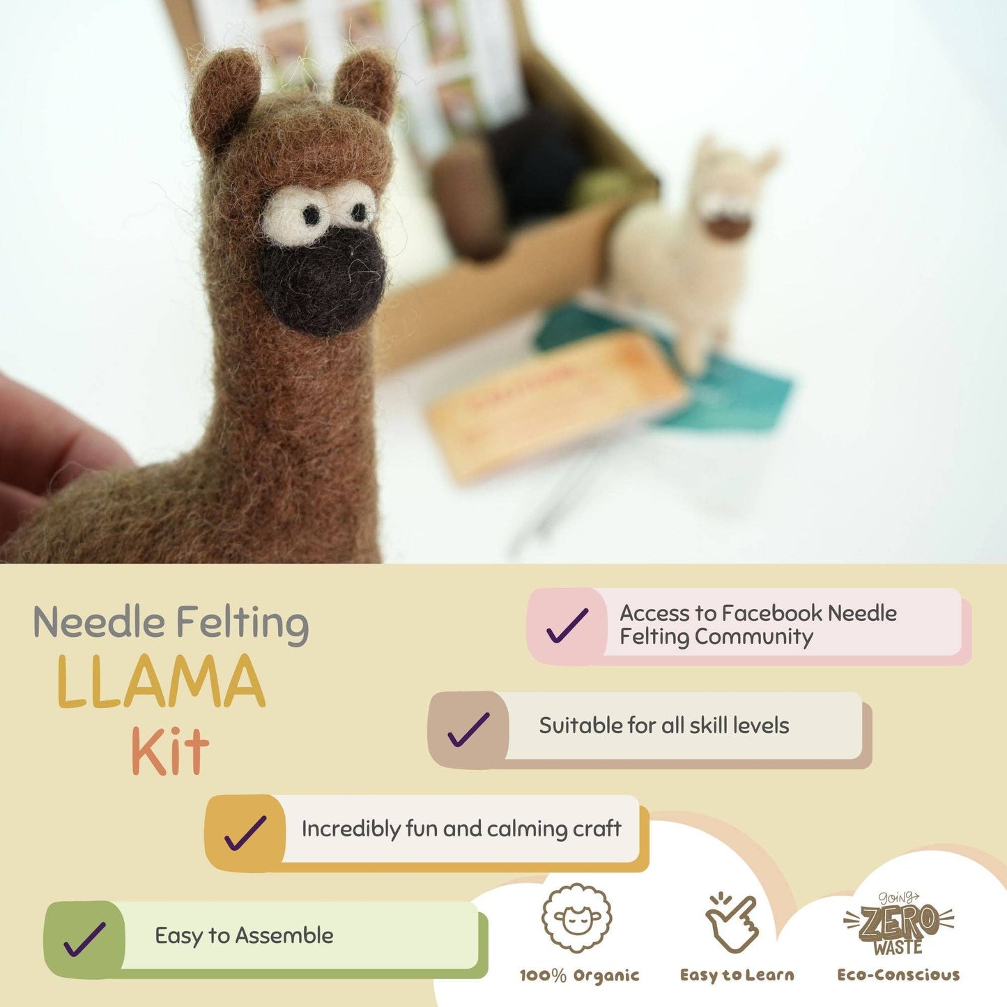 DIY Needle Felting Kit - Llama