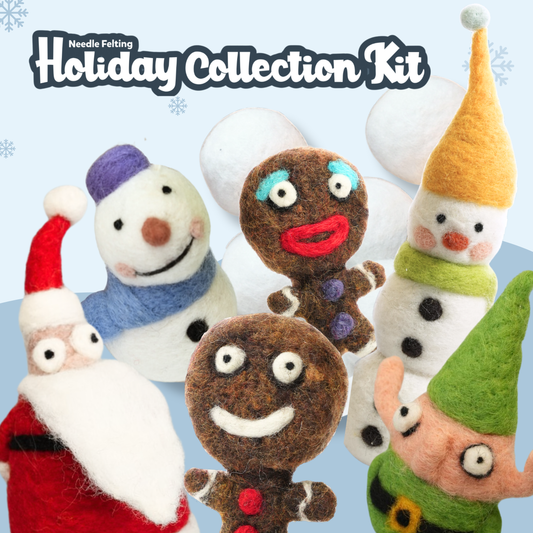 DIY Needle Felting Holiday Collection Kit – Christmas Set