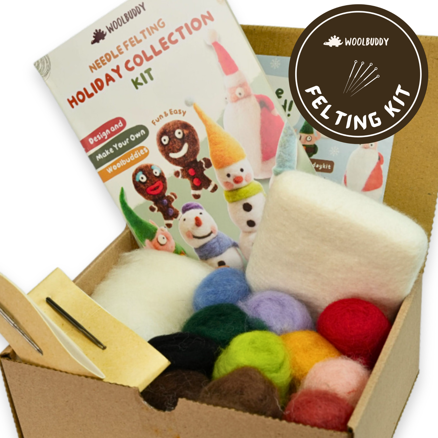 DIY Needle Felting Holiday Collection Kit – Christmas Set