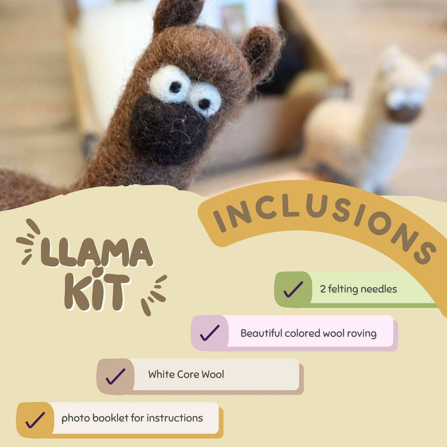 DIY Needle Felting Kit - Llama