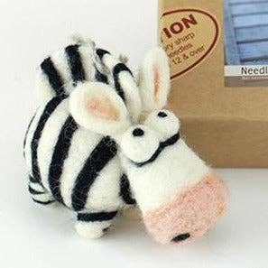 DIY Needle Felting Kit - Zebra