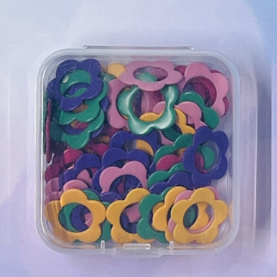Flower Stitch Markers Metal
