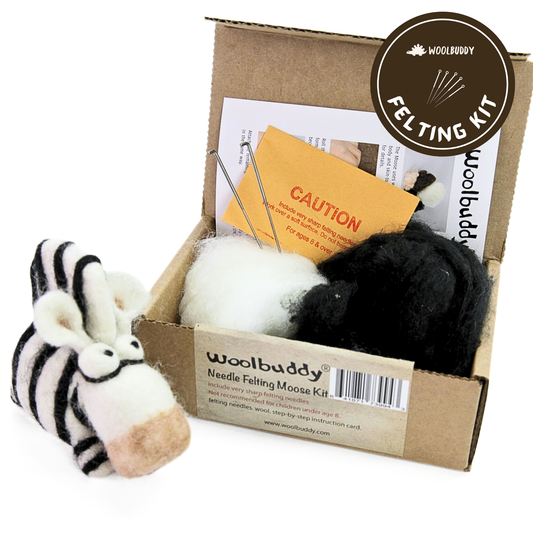 DIY Needle Felting Kit - Zebra