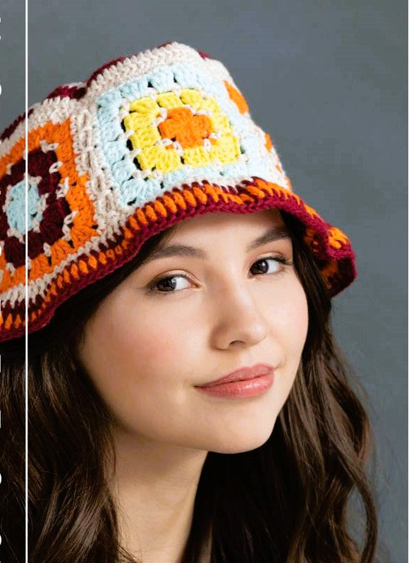 Granny Square Beginner Bucket Hat