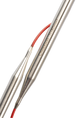 Chiaogoo Red Lace Fixed Circular Needles 16"