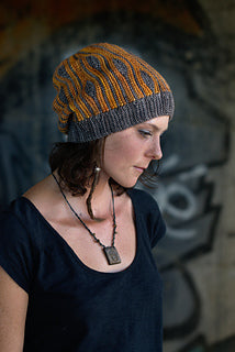 Elemental-5 fabric bending short row hats from Woolly Wormhnead