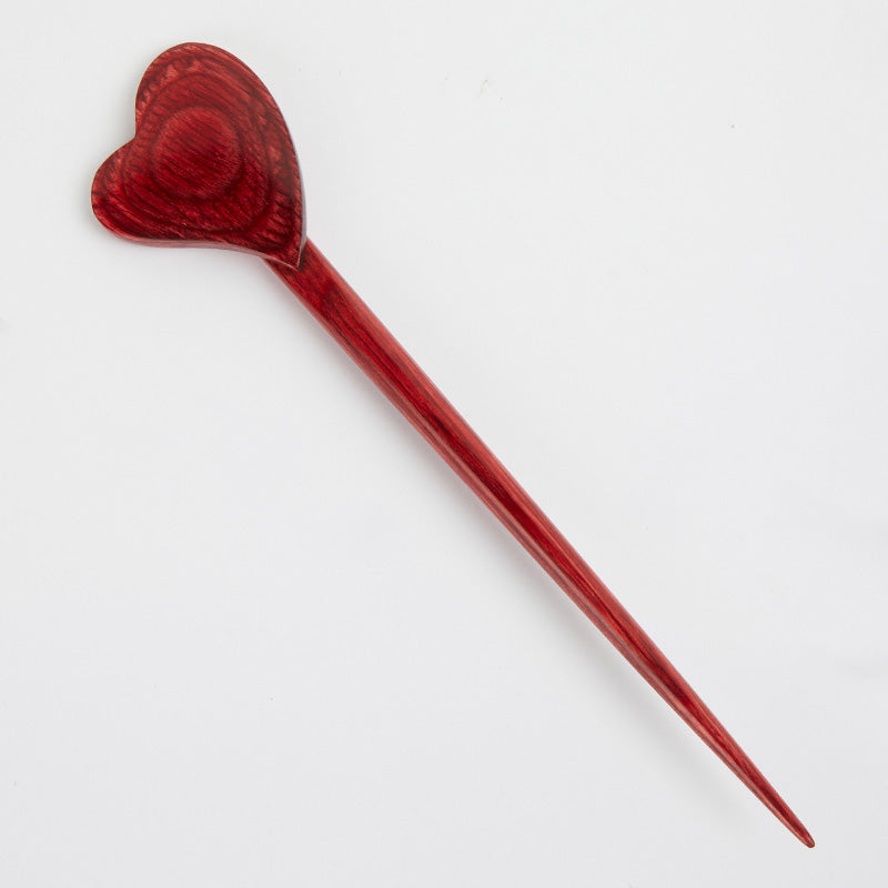 Heart Shawl Stick-Dyed Birch Wood