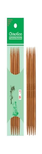 Chiaogoo Bamboo Double Point Needles 8"